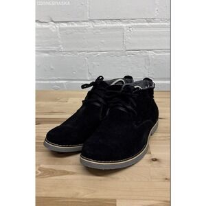 Alpine Swiss‎ Black Mens Genuine Suede Chukka Boots - Size 11